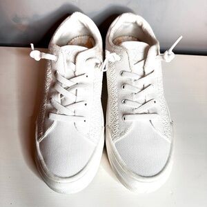 ROXY - Women’s Rae Knit, Sneaker, White, Size 11, Platform Elasticated Laces